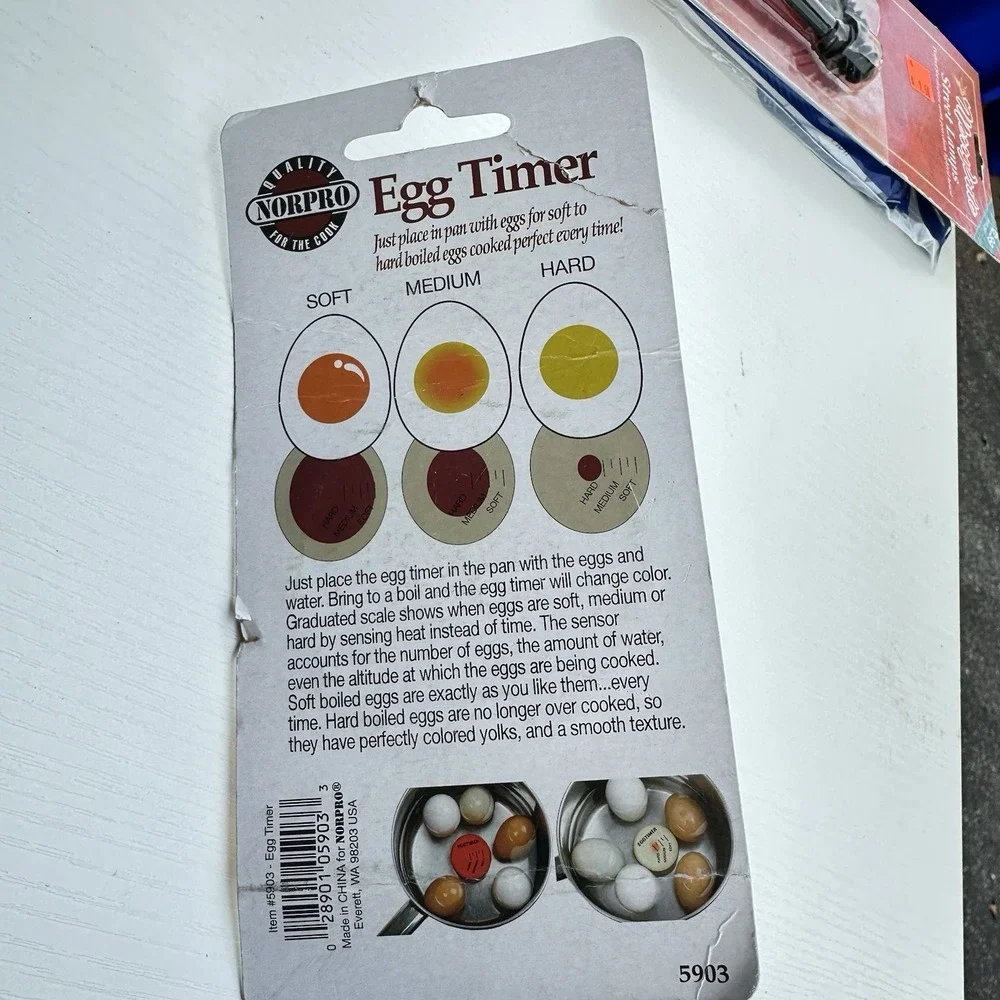 NEW Norpro 5903 Round Egg Timer Color Changing, Perfect Eggs Every Time‎